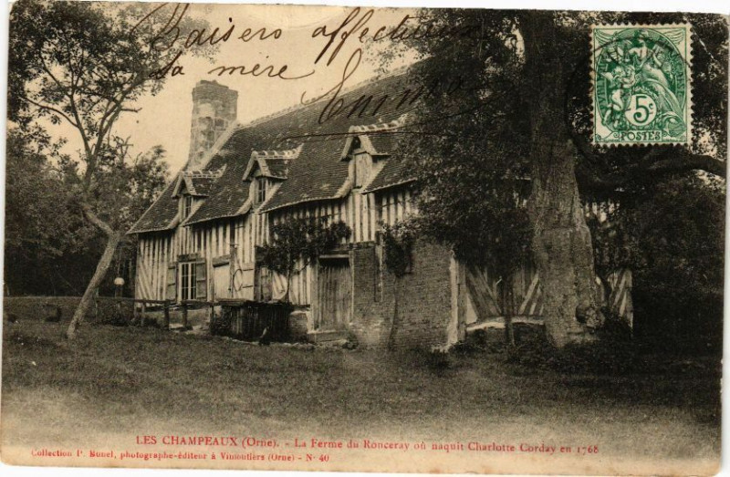 Carte postale ancienne Les champeaux - La ferme du aux Champeaux