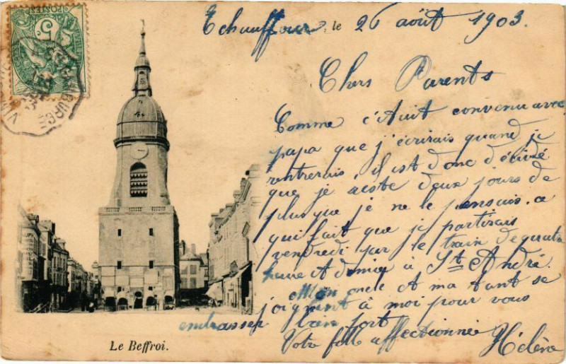 Carte postale ancienne Le beffroi