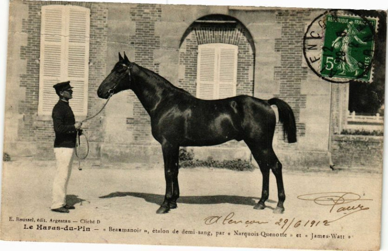 Carte postale ancienne Le Haras-du-Pin - <<beaumanoir>>