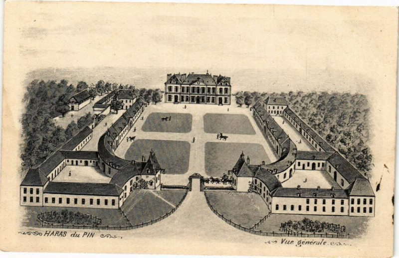 Carte postale ancienne La Haras-du-Pin - Vue generale