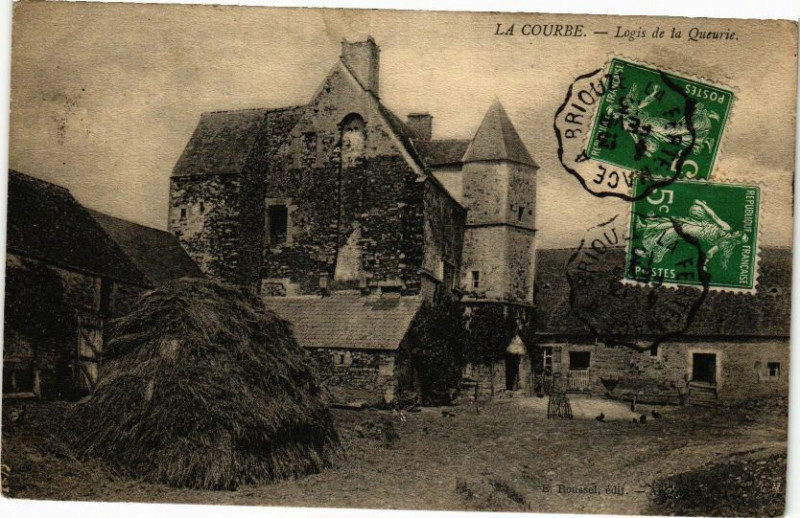 Carte postale ancienne La courbe - Logis de la queurie à Ri