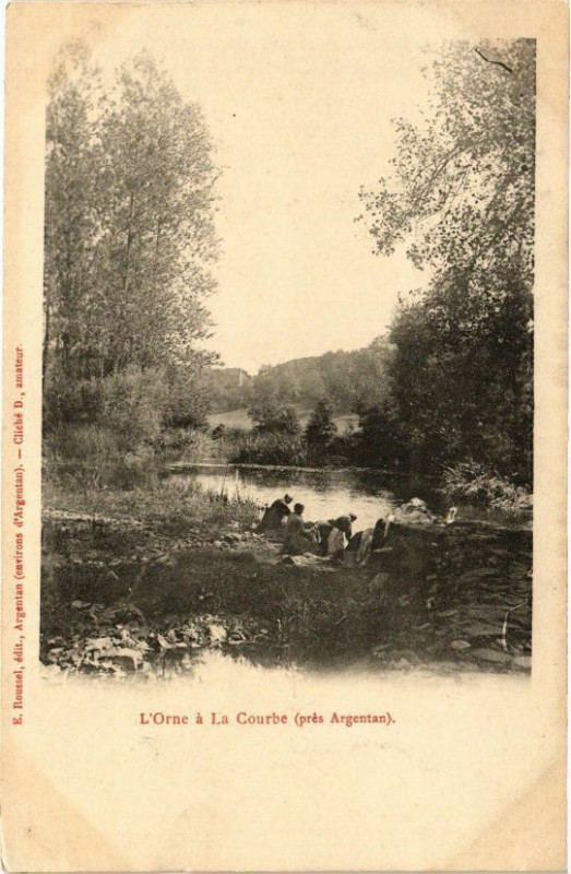 Carte postale ancienne L'orne a la courbe (pres Argentan) à Argentan