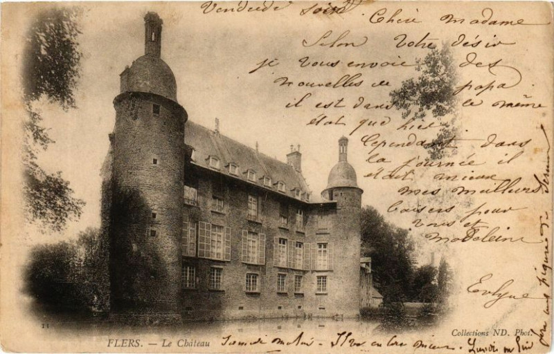 Carte postale ancienne Flers - Le chateau à Flers