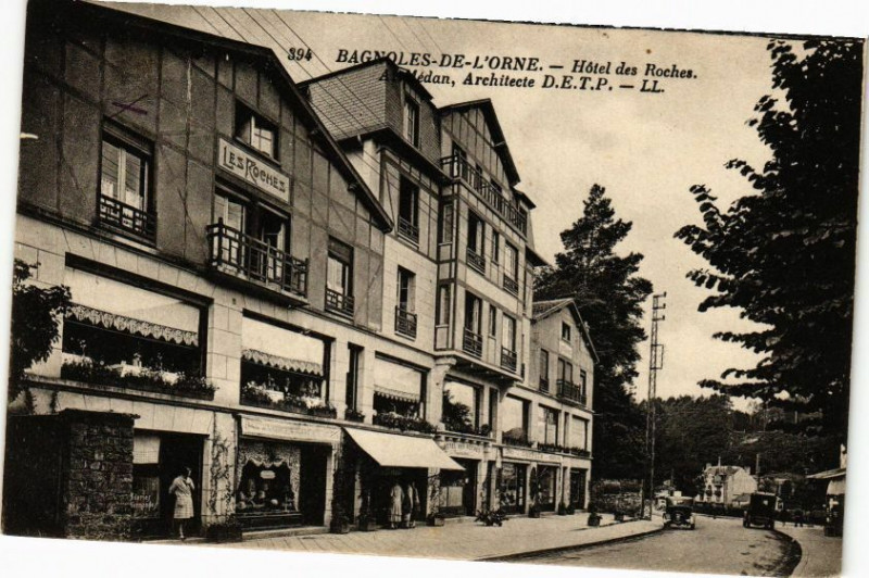 Carte postale ancienne Bagnoles-de-l'Orne- Hotel des roches