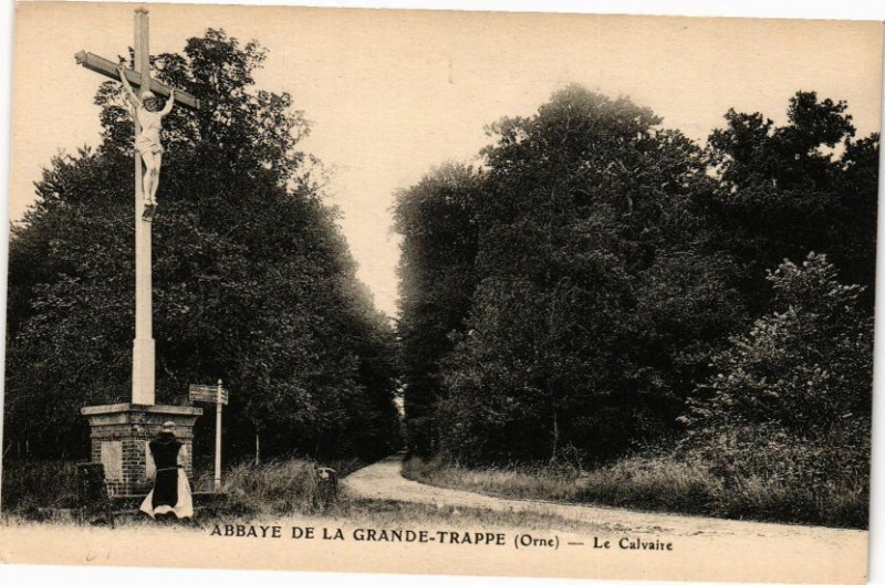 Carte postale ancienne Abbaye de la Grande Trappe - Le calvaire
