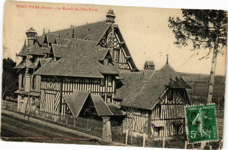 Carte postale ancienne Vimoutiers - Le manoir des clos tords à Vimoutiers