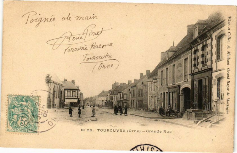 Carte postale ancienne Tourouvre - Grande Rue