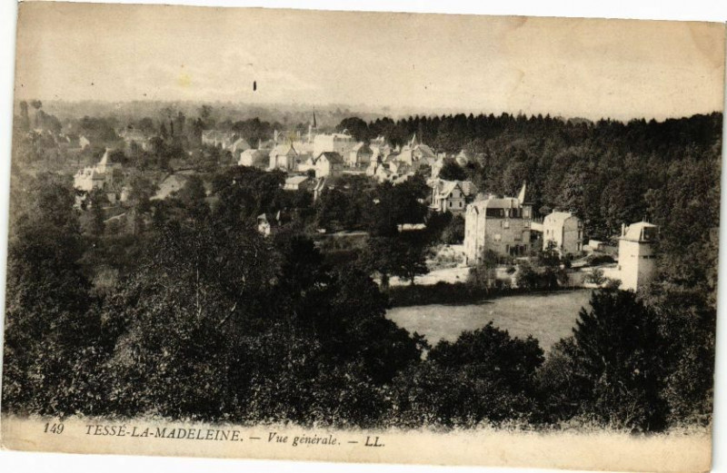 Carte postale ancienne Tesse-la-Madeleine - Vue generale