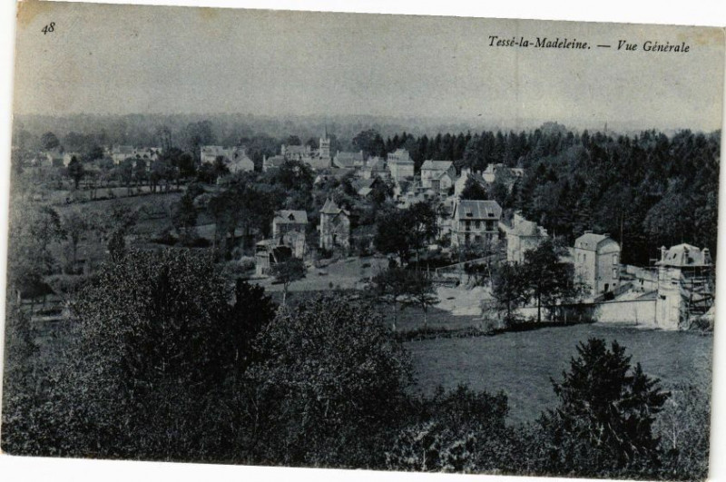 Carte postale ancienne Tesse-la-Madeleine - Vue generale