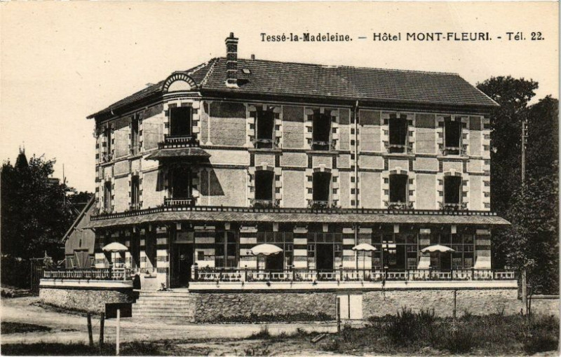 Carte postale ancienne Tesse-la-Madeleine - Hotel mont fleuri à Ri