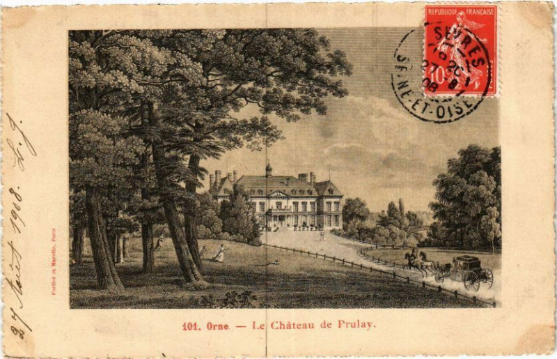 Carte postale ancienne Orne - Le chateau de prulay