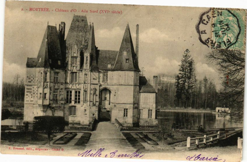 Carte postale ancienne Mortree - Chateau d'O - Aile Nord à Mortrée