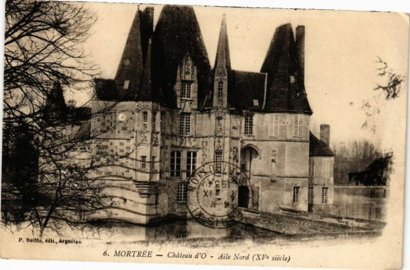 Carte postale ancienne Mortree - Chateau d'O - Aile Nord à Mortrée