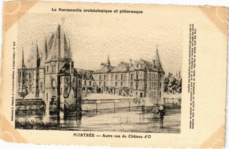 Carte postale ancienne Mortree - Autre vue du Chateau d'O à Mortrée