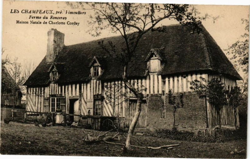 Carte postale ancienne Les champeaux , Pres vimouturs aux Champeaux