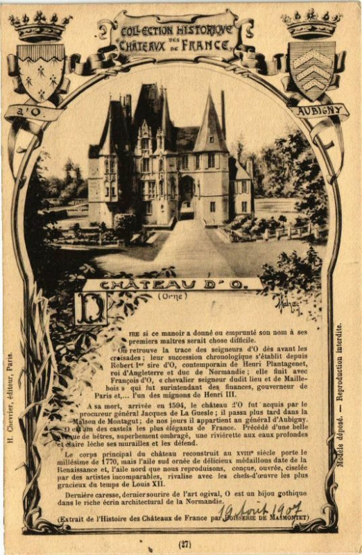 Carte postale ancienne Collection historique chateavx france à Ri