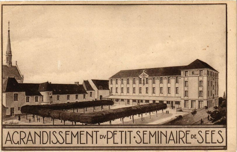 Carte postale ancienne Agrandissement Petit Seminaire de Sees à Sées