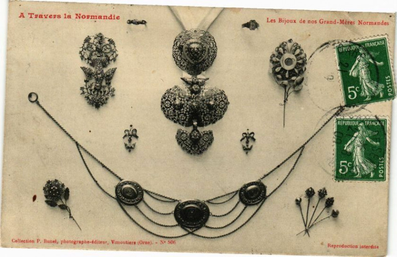 Carte postale ancienne A travers la normandie