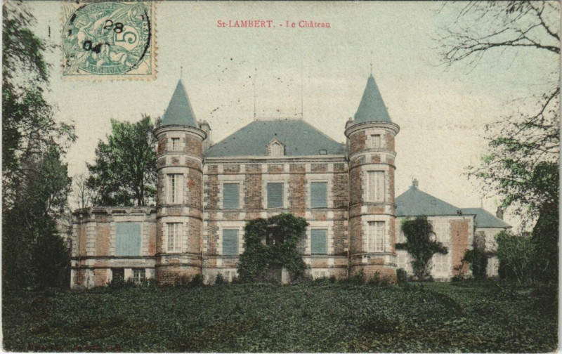 Carte postale ancienne Saint-Lambert - Le Chateau à Saint-Lambert