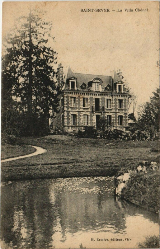 Carte postale ancienne Saint-Sever - La Villa Chénel