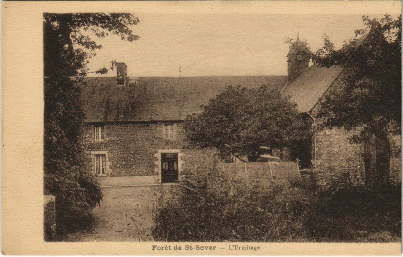 Carte postale ancienne Foret de Saint-Sever - L'Ermitage