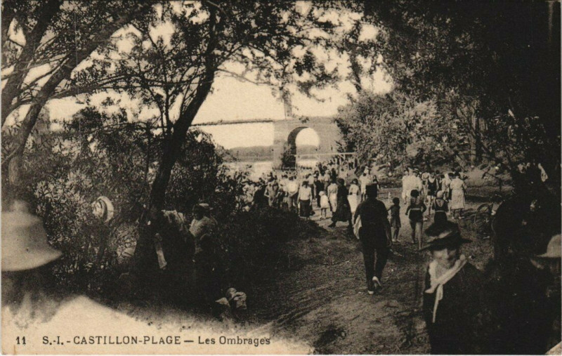Carte postale ancienne Castillon-Plage - Les Ombrages à Castillon