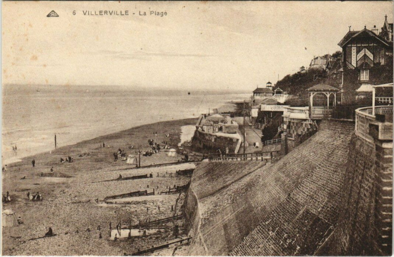 Carte postale ancienne Villerville - La Plage à Villerville