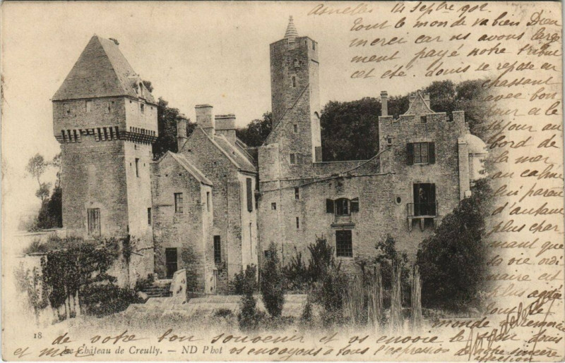 Carte postale ancienne Le Chateau de Creully