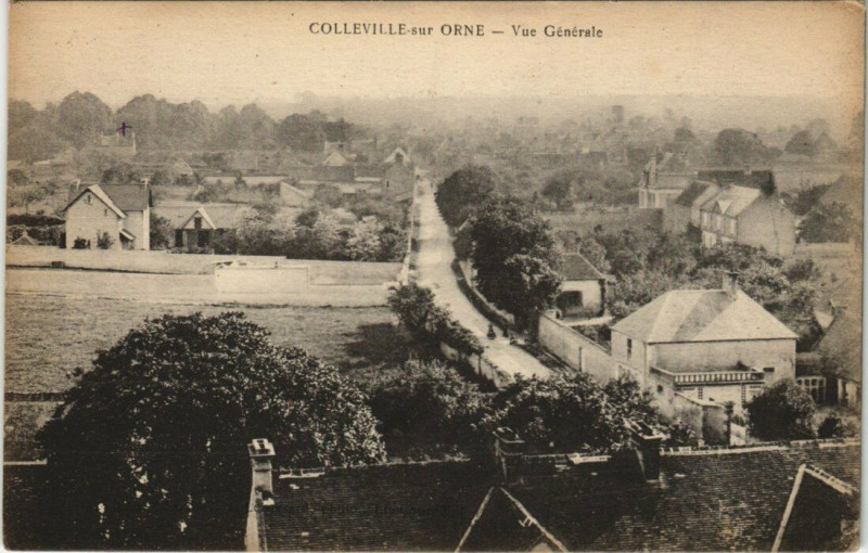 Carte postale ancienne Colleville-sur-Orne - Vue Générale