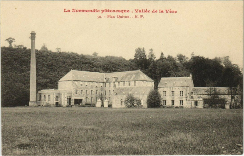 Carte postale ancienne Vallée de la Vere - Plan Quivon Industry