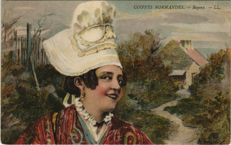 Carte postale ancienne Coiffes Normandes - Bayeux à Bayeux