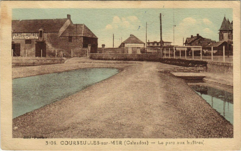 Carte postale ancienne Courseulles-sur-Mer - Le parc aux haitres à Courseulles-sur-Mer