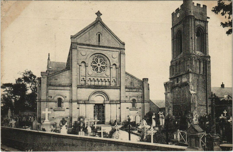 Carte postale ancienne Luc-sur-Mer L'Eglise à Luc-sur-Mer