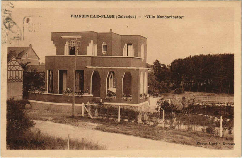 Carte postale ancienne Franceville-Plage - Villa Mandarinette