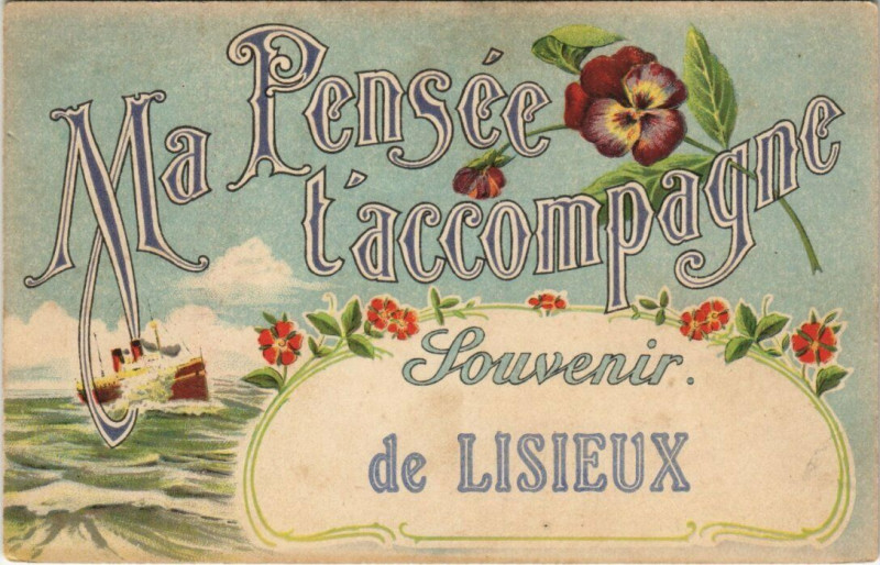 Carte postale ancienne Souvenir de Lisieux à Lisieux