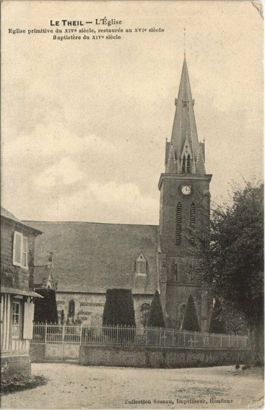 Carte postale ancienne Le Theil - L'Eglise