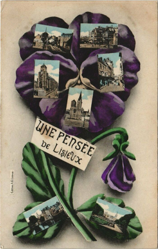 Carte postale ancienne Une Pensée de Lisieux à Lisieux