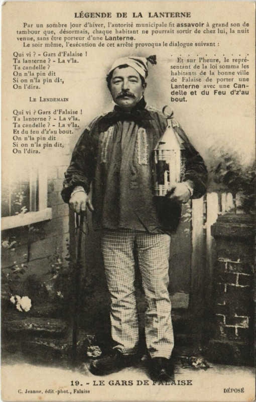 Carte postale ancienne Légende de la Lanterne