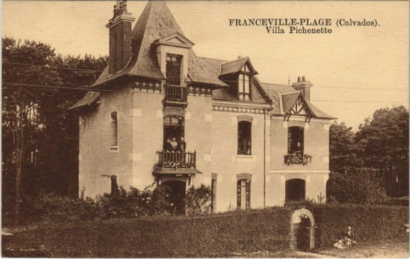 Carte postale ancienne Franceville-Plage - Villa Pichenette