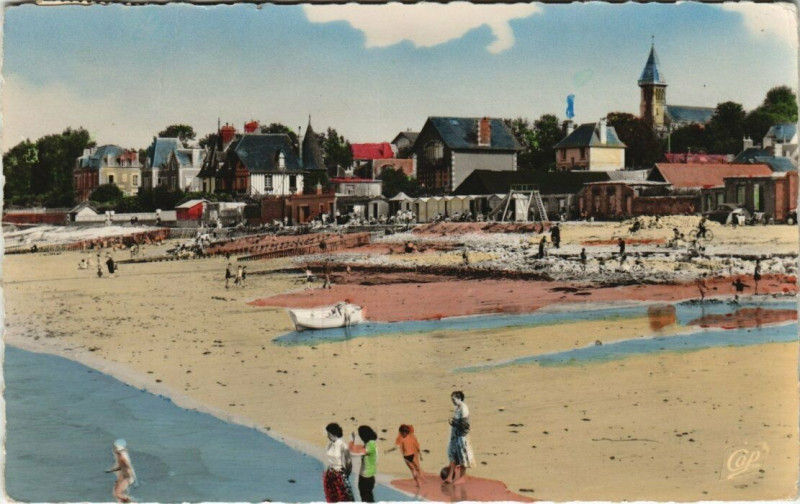 Carte postale ancienne Grandcamp - La Plage
