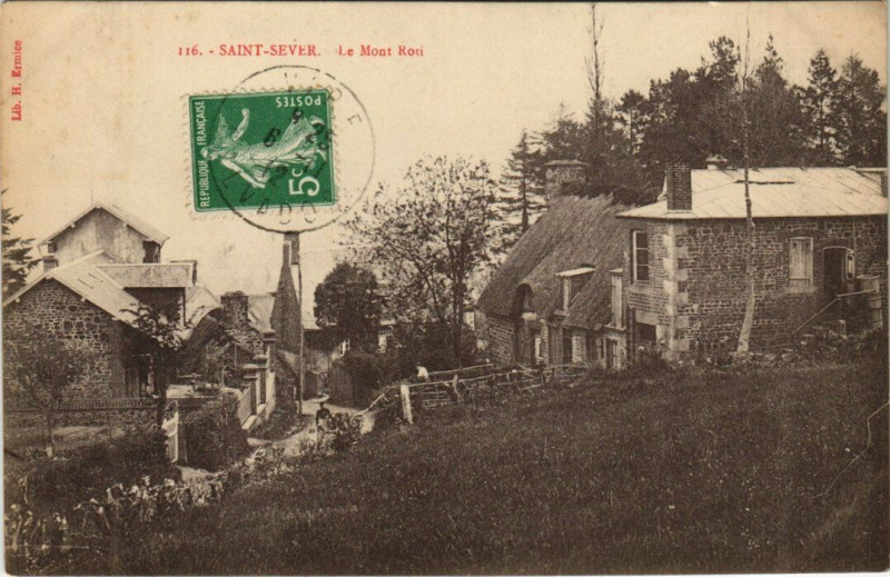 Carte postale ancienne Saint-Sever - Le Mont Roti