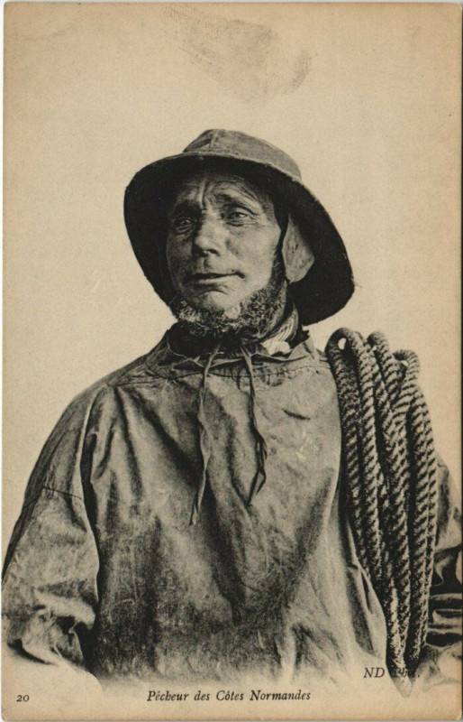 Carte postale ancienne Pecheur des Cotes Normandes
