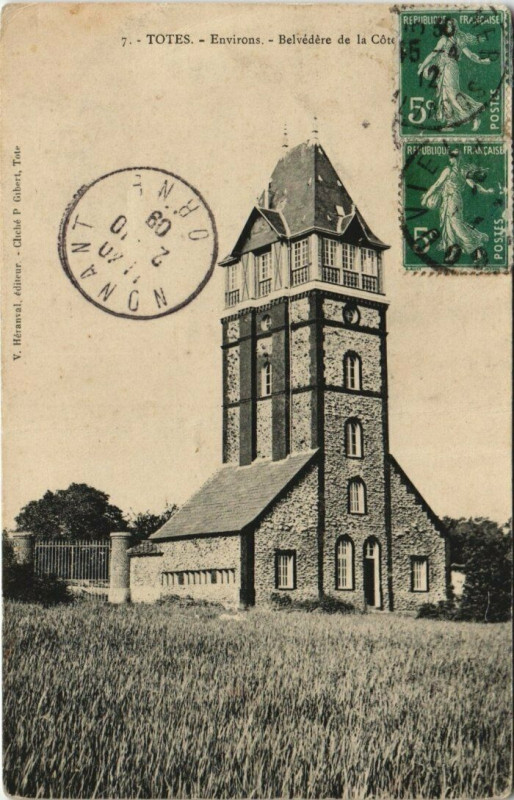 Carte postale ancienne Totes - Environs - Belvédere de la Cote
