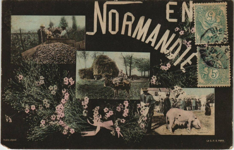 Carte postale ancienne En Normandie
