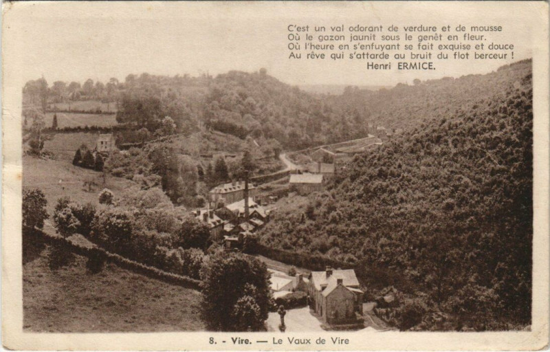Carte postale ancienne Vire - Le Vaux de Vire