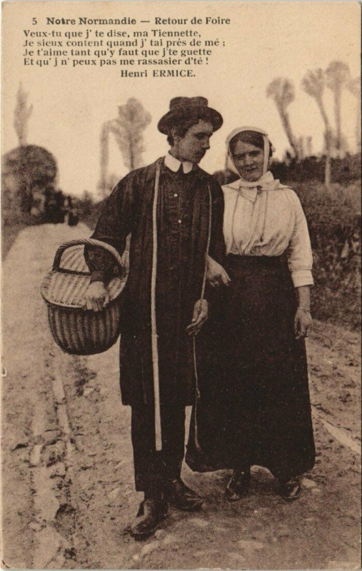 Carte postale ancienne Notre Normandie - Retour de Foire