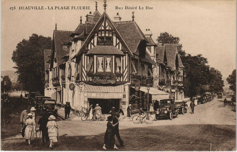 Carte postale ancienne Deauville - La Plage Fleurie - Rue Désiré le Hoc à Deauville