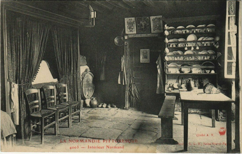 Carte postale ancienne La Normandie Pittoresque - Intérieur Normand
