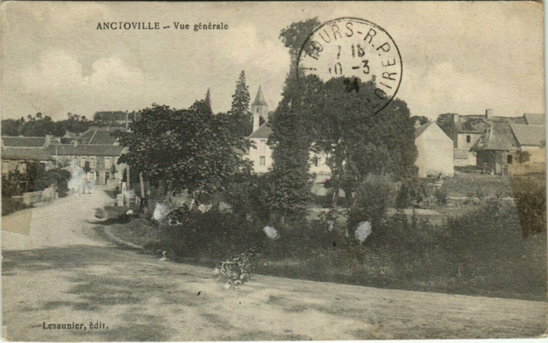 Carte postale ancienne Anctoville - Vue générale