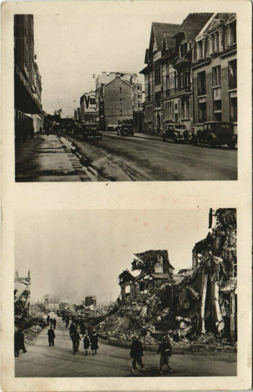 Carte postale ancienne Caen - La rue du 11 Novembre à Caen